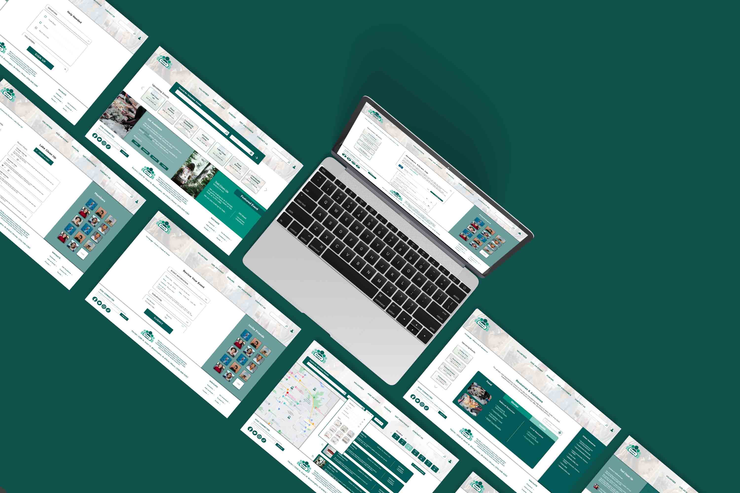 PitchIn screen mockups